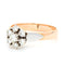 Bague 55.75 Bague rosette vintage en or blanc et or rose avec diamants 58 Facettes B68EDC7C03D648C4BF10868F680982A9