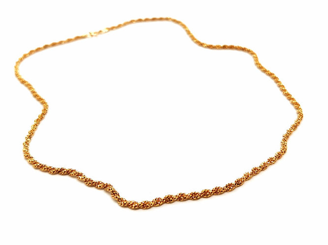 Collier Collier en or jaune 18 carats, chaîne torsadée 58 Facettes 1752286CN