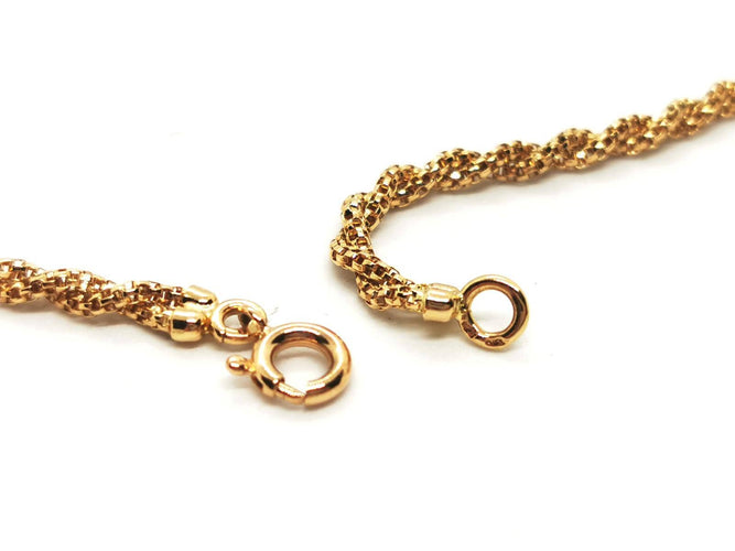 Collier Collier en or jaune 18 carats, chaîne torsadée 58 Facettes 1752286CN