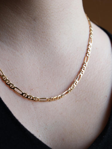 Collier Collier maille alternée en or jaune 18 carats 58 Facettes 1752495CN