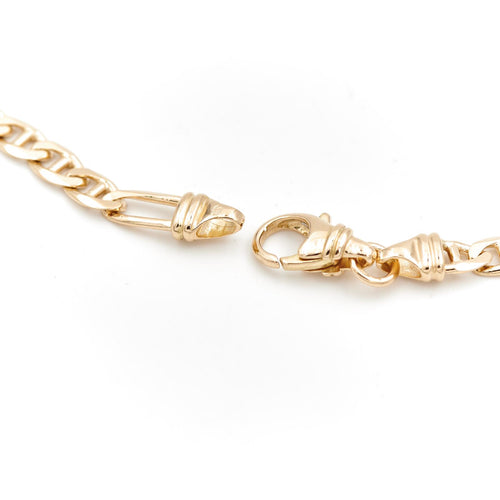 Collier Collier maille alternée en or jaune 18 carats 58 Facettes 1752495CN