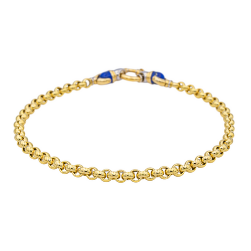 Collier Collier en or jaune 18 carats avec cornaline et lapis-lazuli 58 Facettes 1752772CN