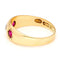 Bague 56 Bague gitane en or jaune 14 carats avec diamant et rubis 58 Facettes CCBAD7DB879D4A76BDBCF47059EFEFA2