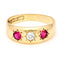 Bague 56 Bague gitane en or jaune 14 carats avec diamant et rubis 58 Facettes CCBAD7DB879D4A76BDBCF47059EFEFA2