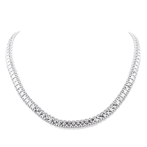 Collier Collier en or blanc 18 carats, maille souple 58 Facettes 1763144CN