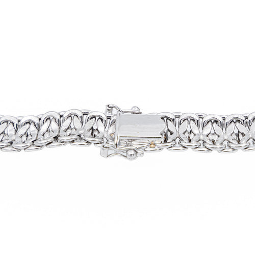 Collier Collier en or blanc 18 carats, maille souple 58 Facettes 1763144CN