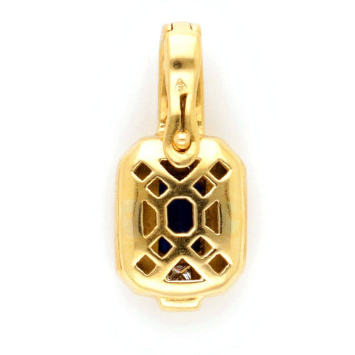 Pendentif Pendentif vintage en or jaune 18 carats avec saphir et diamants 58 Facettes C4F28464A03C45D9A1A32AF713E1F1B6