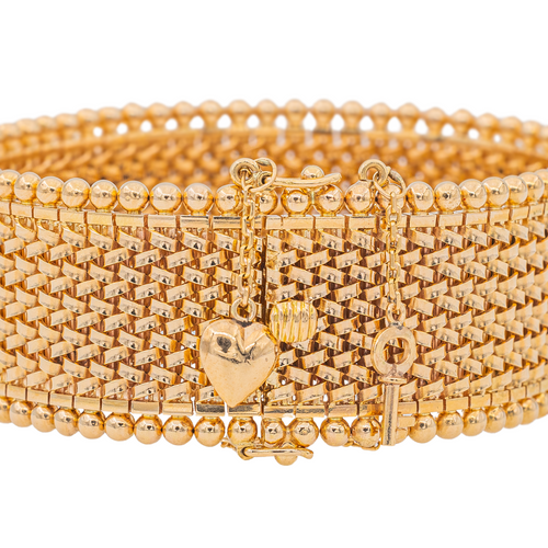 Bracelet Bracelet manchette en or rose 18 carats 58 Facettes 1791790CN