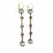 Boucles d'oreilles Boucles d’oreilles anciennes pendantes en or, platine et argent, diamants 58 Facettes