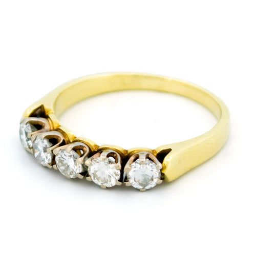 Bague 54.5 Bague entourage en or jaune et blanc 14k et diamants 58 Facettes 65A985610E5E486691ECF2936B872A70