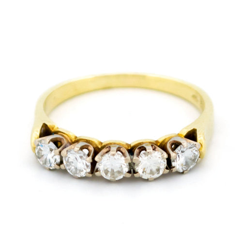 Bague 54.5 Bague entourage en or jaune et blanc 14k et diamants 58 Facettes 65A985610E5E486691ECF2936B872A70