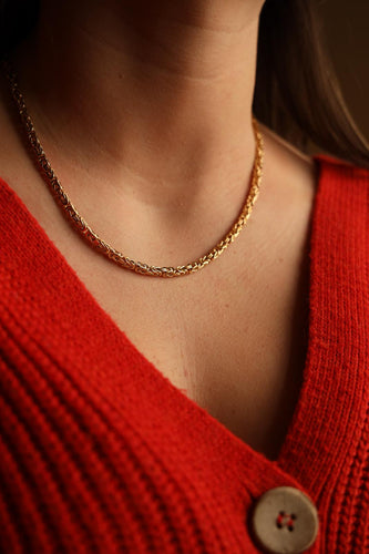 Collier Collier maille balinaise rectangulaire en or jaune 18 carats 58 Facettes 1818712CN