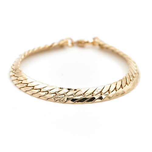 Bracelet Bracelet maille anglaise en or jaune 18 carats 58 Facettes 1819821CN