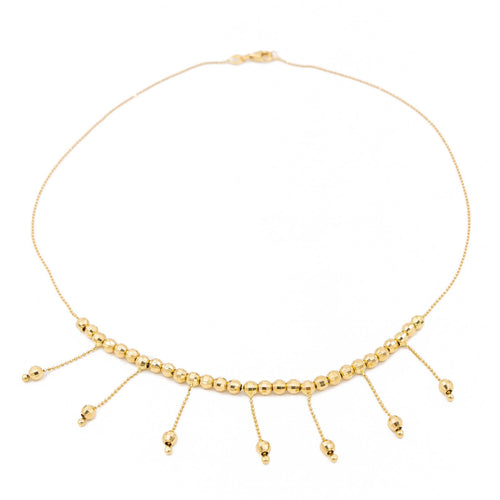 Collier Collier maille boule en or jaune 18 carats 58 Facettes 1819952CN