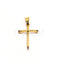 Stylized Cross Pendant - 18k yellow gold two-tone pendant 58 Facettes 93483124