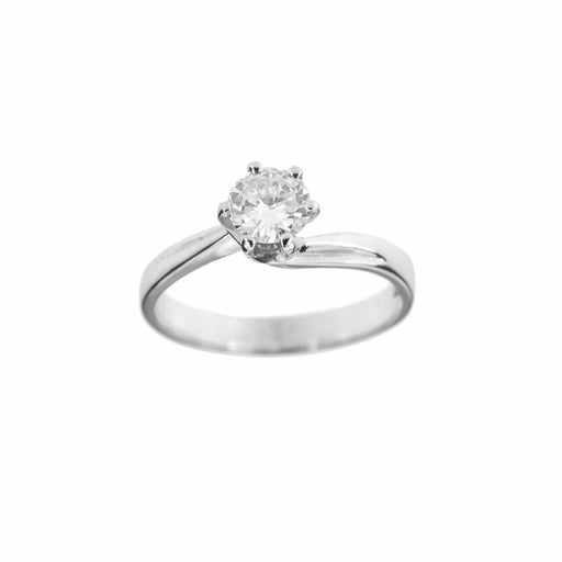 Bague 55 Bague solitaire - Diamant 0,68 ct en or blanc 18 carats 58 Facettes 18266