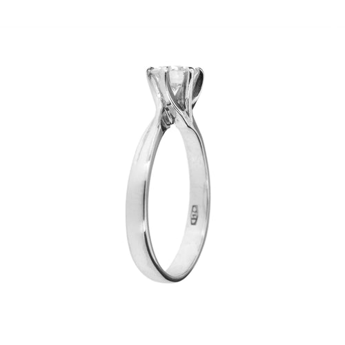 Bague 55 Bague solitaire - Diamant 0,68 ct en or blanc 18 carats 58 Facettes 18266