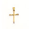 Stylized Cross Pendant - 18k yellow gold two-tone pendant 58 Facettes 93483124