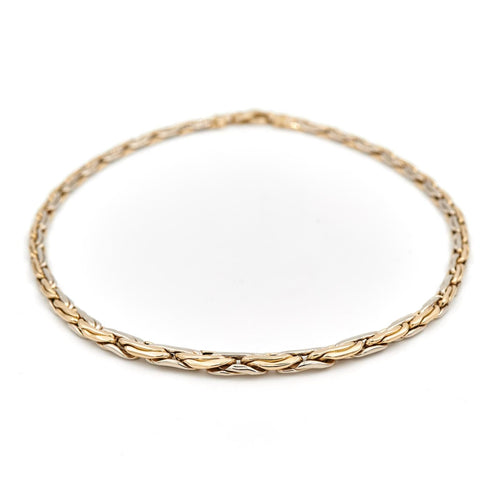 Collier Collier maille haricot en or jaune 18 carats 58 Facettes 1831798CN