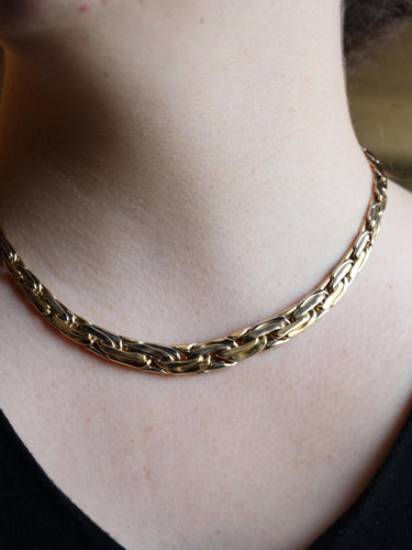 Collier Collier maille haricot en or jaune 18 carats 58 Facettes 1831798CN