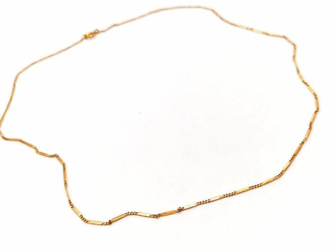 Collier Collier maille gourmette alternée en or jaune 18 carats 58 Facettes 1835738CN