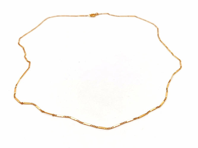 Collier Collier maille gourmette alternée en or jaune 18 carats 58 Facettes 1835738CN