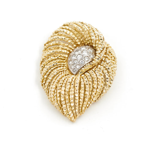 Pendentif Pendentif en or jaune et or blanc 18 carats avec diamants 58 Facettes 1850928CN