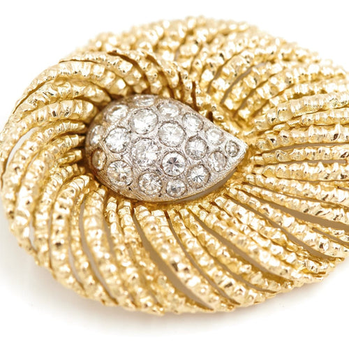 Pendentif Pendentif en or jaune et or blanc 18 carats avec diamants 58 Facettes 1850928CN