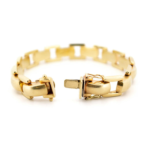 Bracelet Bracelet tank rétro en or jaune 14k 58 Facettes 594CEDA3E8AF4E8D8165C6A89B90AB96
