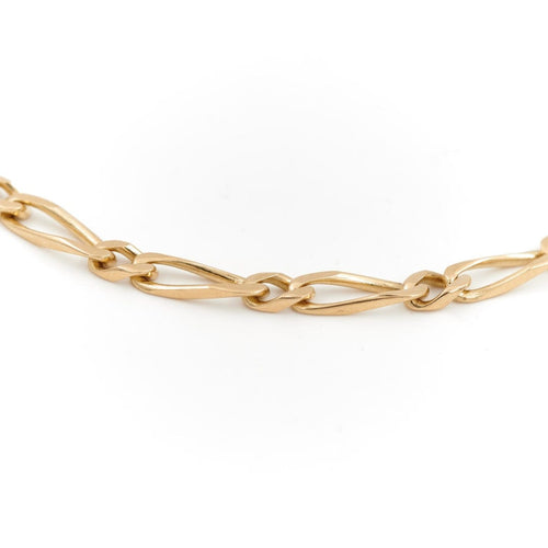 Bracelet Bracelet maille Figaro en or jaune 18 carats 58 Facettes 1875428CN