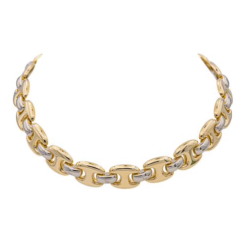 Collier Collier ras-de-cou en or jaune et blanc 18 carats 58 Facettes 1880727CN