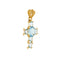 Pendentif Pendentif croix en or jaune 18 carats et topazes 58 Facettes 1885