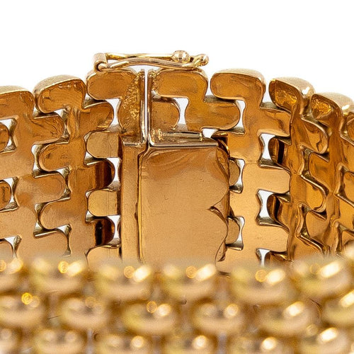 Bracelet Bracelet manchette maille grain de riz en or jaune 18 carats 58 Facettes 1888409CN