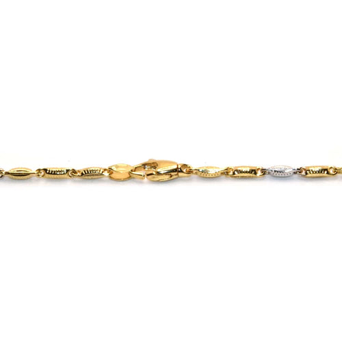 Necklace - 18k two-tone gold tubular chain, 60 cm 58 Facettes HF00GB16D0ACE
