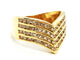 Bague 57.5 Bague en or jaune 18 carats sertie de diamants 58 Facettes 1907845CN