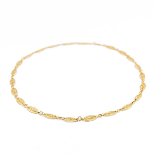 Collier Collier maille filigrane en or jaune 18 carats 58 Facettes 1907918CN