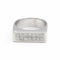Bague 54 Bague pavée de diamants en or blanc 18 carats 58 Facettes 1908055CN