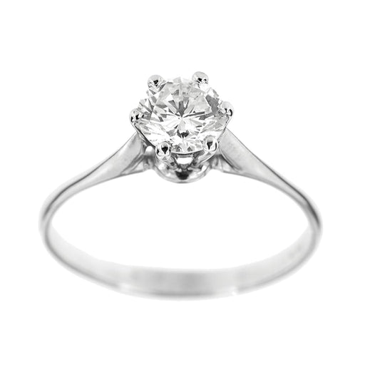 Bague 56 Bague solitaire - Diamant 0,78 ct en or blanc 18 ct 58 Facettes 19161