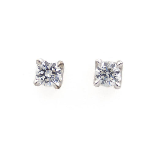 Boucles d'oreilles Boucles d’oreilles puces - Diamants taille brillant en or blanc 18 carats 58 Facettes 1931129CN