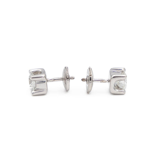 Boucles d'oreilles Boucles d’oreilles puces - Diamants taille brillant en or blanc 18 carats 58 Facettes 1931129CN