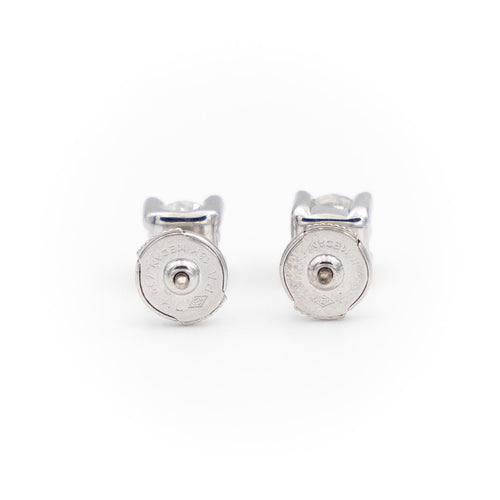 Boucles d'oreilles Boucles d’oreilles puces - Diamants taille brillant en or blanc 18 carats 58 Facettes 1931129CN