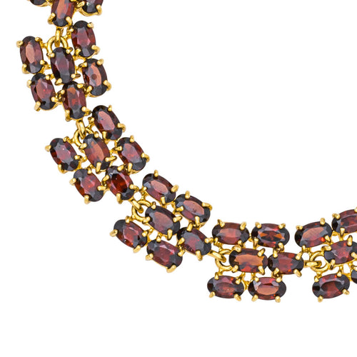 Bracelet Bracelet en or jaune 18 carats aux grenats 58 Facettes 1969289CN