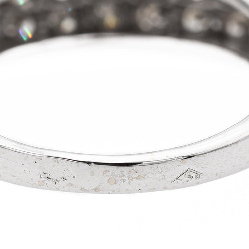 Bague 54 Bague en or blanc 18 carats pavée de diamants 58 Facettes 1969291CN