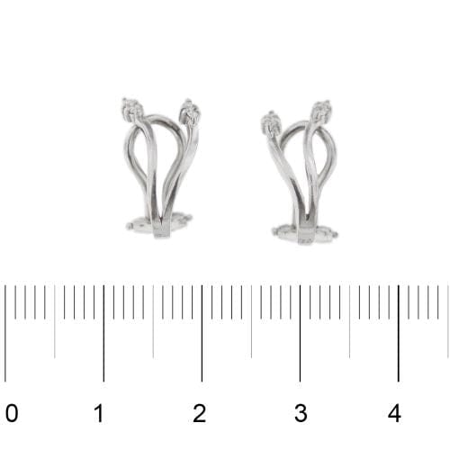 Boucles d'oreilles Boucles d’oreilles en V en or blanc 18 carats et diamants 58 Facettes 19833