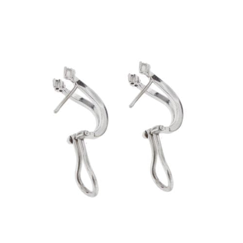 Boucles d'oreilles Boucles d’oreilles en V en or blanc 18 carats et diamants 58 Facettes 19833