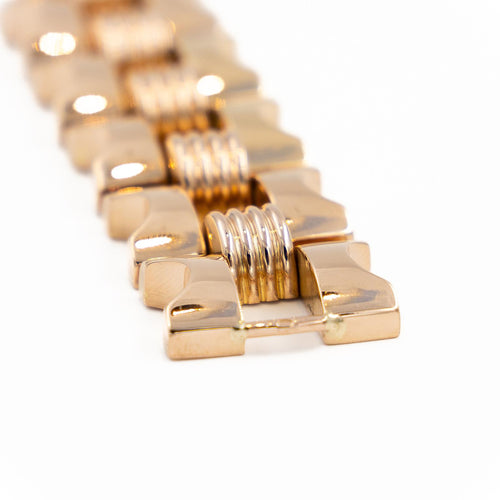 Bracelet Bracelet Tank en or rose 18 carats 58 Facettes 1984296CN