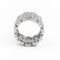 Bague 52 Bague large en or blanc 18 carats sertie de diamants 58 Facettes 1987600CN