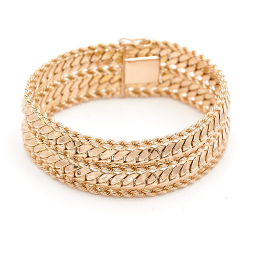 Bracelet Bracelet maille gourmette torsadée en or jaune 18 carats 58 Facettes 1987725CN