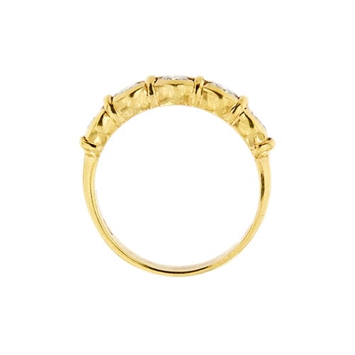 Bague Bague rivière en or jaune 18 carats avec 5 diamants 0,50 ct 58 Facettes 19963