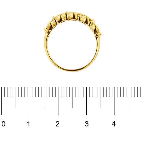 Bague Bague rivière en or jaune 18 carats avec 5 diamants 0,50 ct 58 Facettes 19963